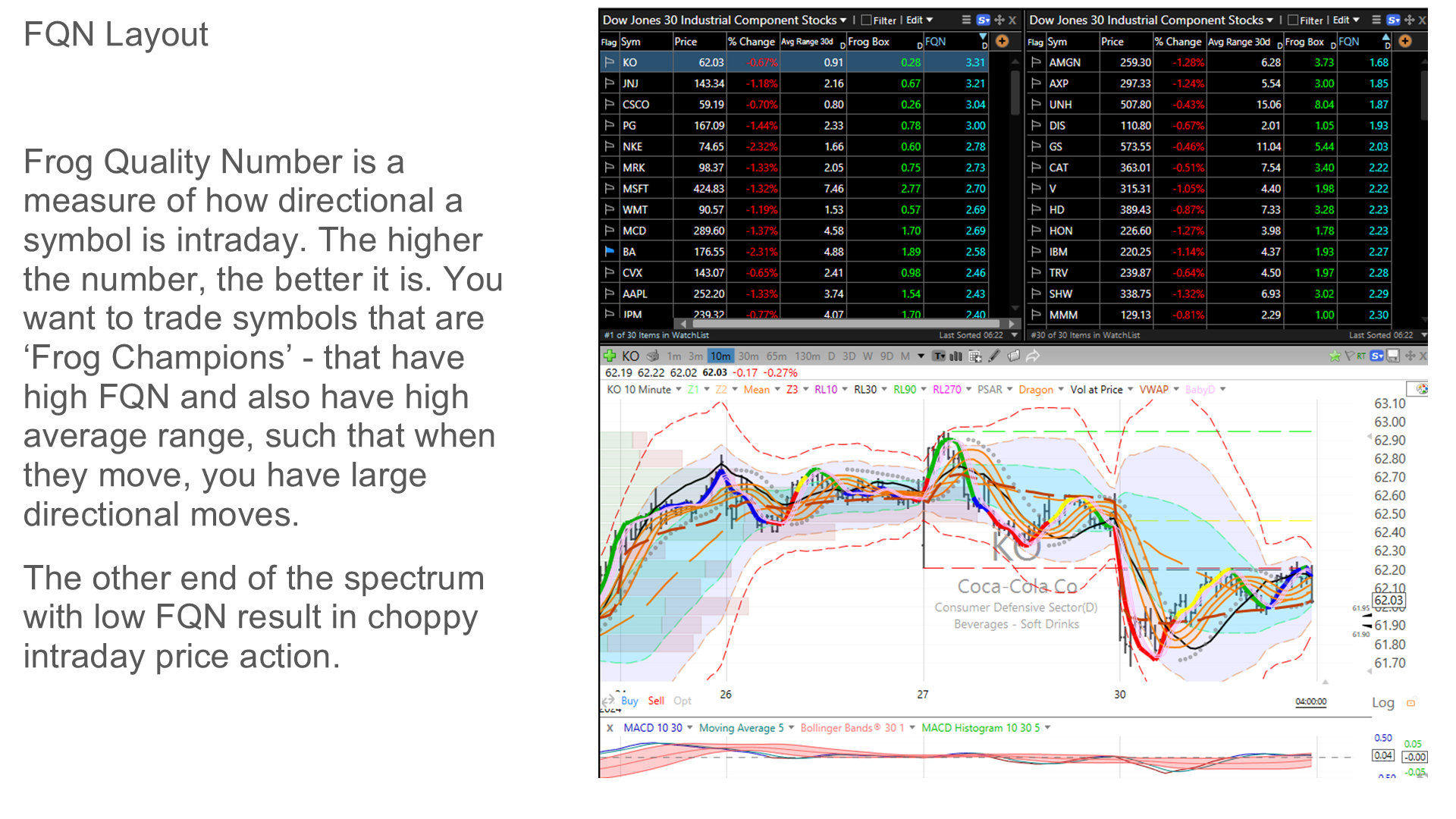 FQN layout with Frog Quality Number rankings